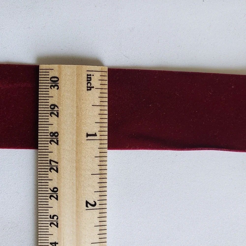 Vel-Touch Vintage Velvet Ribbon Spools Red Burgundy Wine 1 1/4